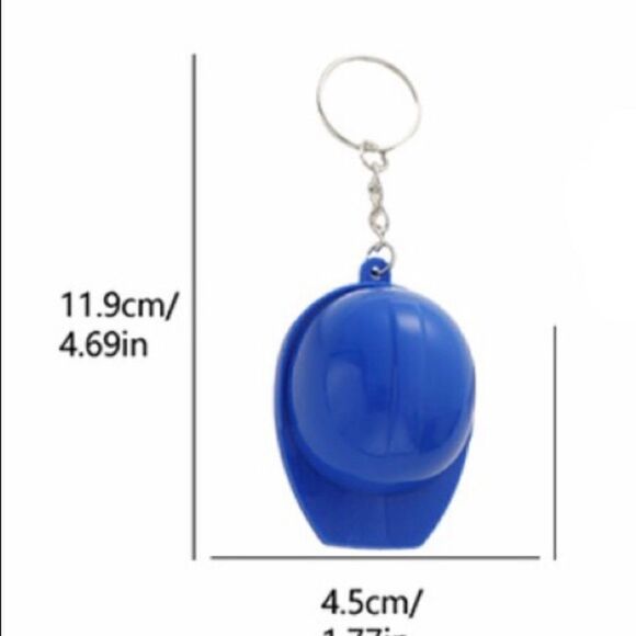 Hard Hat Keychain Bottle Opener-Blue - Picture 3 of 3